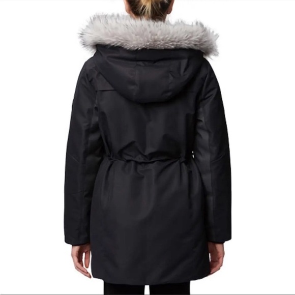 NWT Nordstrom’s RAINFOREST Oxford Nylon Fur Trim Lined Thermoluxe Anorak Coat M - Picture 3 of 15
